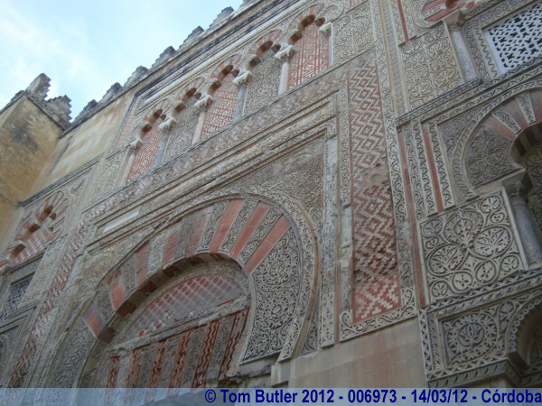 Photo ID: 006973, Arabic design around the edge of the Mezquita, Crdoba, Spain