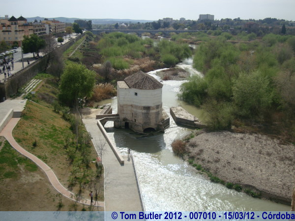 Photo ID: 007010, Looking down on the river and a mill, Crdoba, Spain