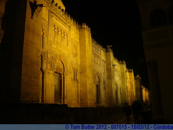 Photo ID: 007015, By the side of the Mezquita at night, Crdoba, Spain