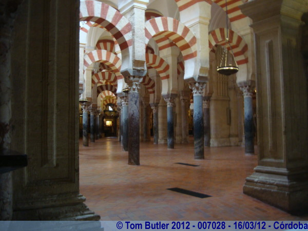 Photo ID: 007028, Looking back into the Mosque from the Cathedral, Crdoba, Spain