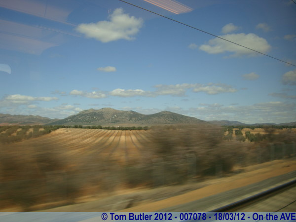 Photo ID: 007078, The countryside speeds past, On the AVE, Spain