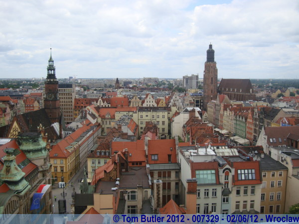 Photo ID: 007329, The view from the bridge towards the Rynek, Wroclaw, Poland