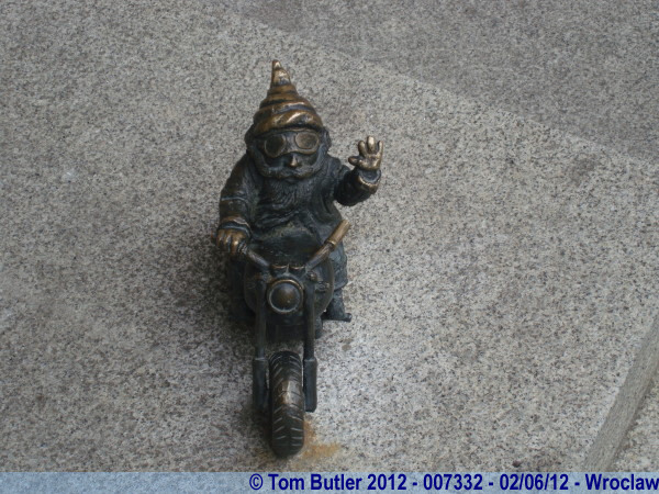 Photo ID: 007332, A biker gnome, Wroclaw, Poland