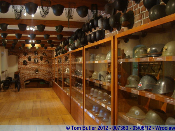 Photo ID: 007363, Helmets in the military museum, Wroclaw, Poland