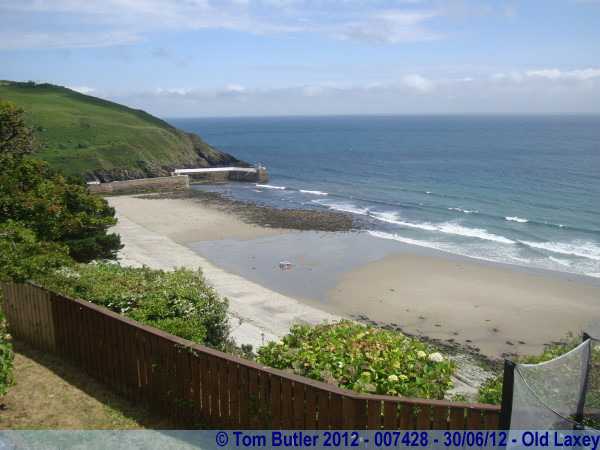 Photo ID: 007428, Looking down on the beach and harbour, Old Laxey, Isle of Man