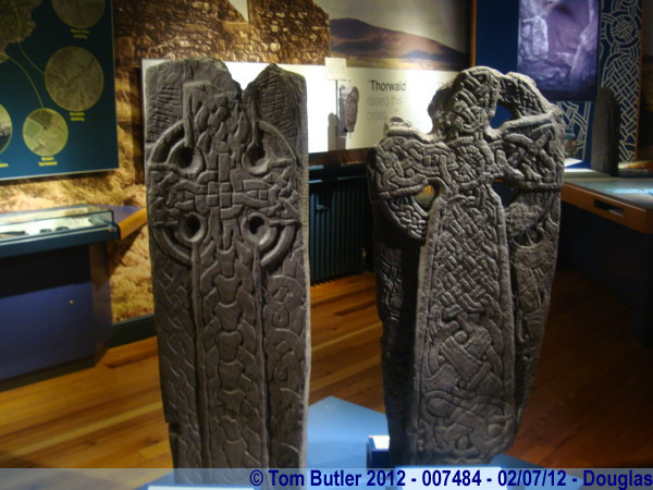 Photo ID: 007484, Celtic Crosses in the museum, Douglas, Isle of Man