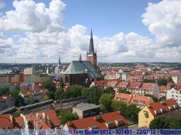 Photo ID: 007493, The Cathedral seen from the top of the Ducal Palace, Szczecin, Poland