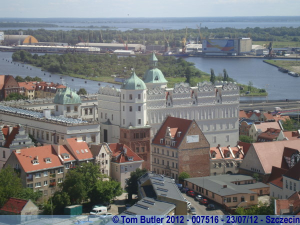 Photo ID: 007516, Looking down on the Ducal palace from the cathedral, Szczecin, Poland