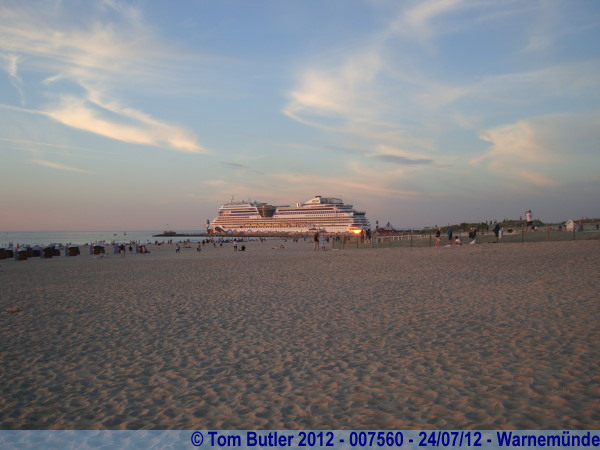 Photo ID: 007560, A cruise ship departs on its voyage, Warnemnde, Germany