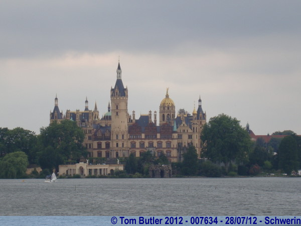 Photo ID: 007634, Approaching the Schlo by boat, Schwerin, Germany