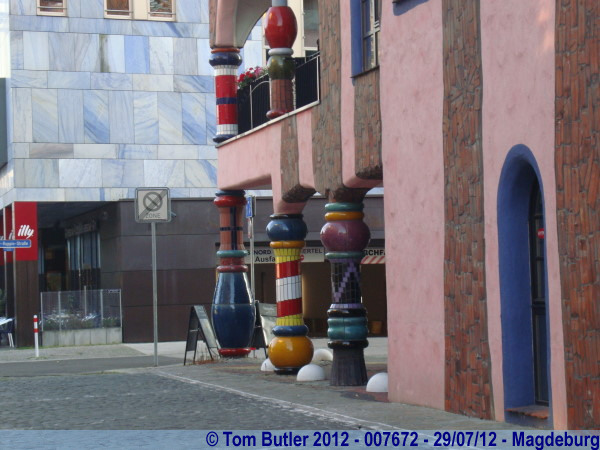 Photo ID: 007672, Crazy columns of Die Grne Zitadelle, Magdeburg, Germany