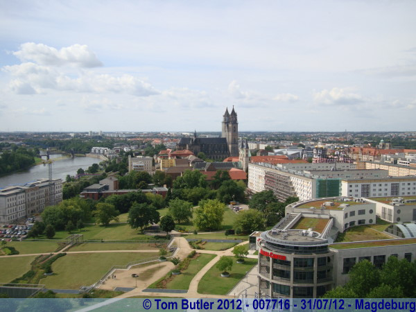 Photo ID: 007716, The city centre from the tower of the Johanneskirche, Magdeburg, Germany