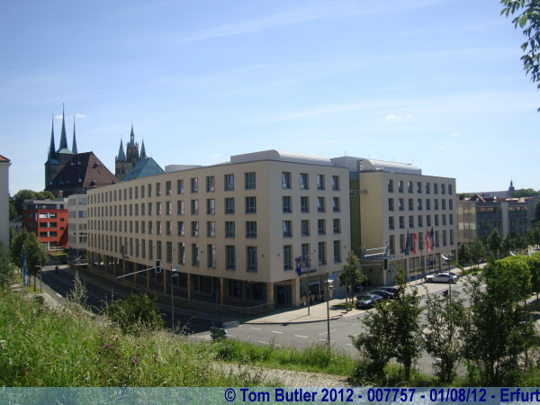Photo ID: 007757, Looking down on the hotel, Erfurt, Germany