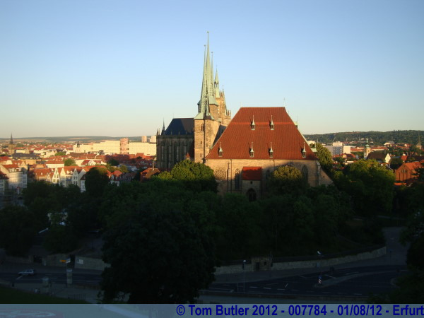 Photo ID: 007784, The evening sun illuminates the cathedral, Erfurt, Germany
