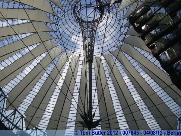 Photo ID: 007845, The dramatic roof of the Sony Centre, Berlin, Germany
