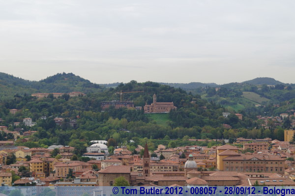 Photo ID: 008057, Looking across the town to San Michele In Bosco, Bologna, Italy
