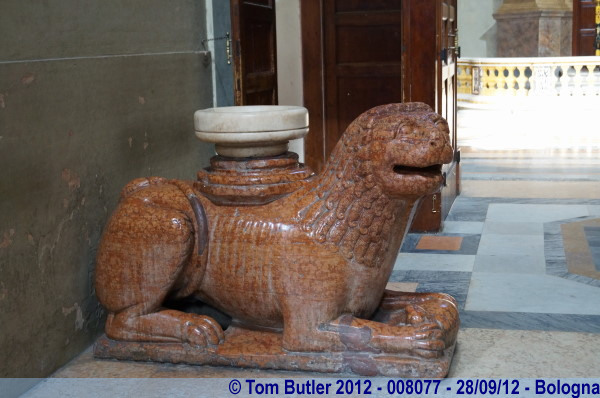 Photo ID: 008077, A lion in the Cathedral, Bologna, Italy