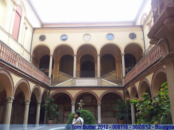 Photo ID: 008116, In the courtyard of the Museo Civico Archeologico, Bologna, Italy