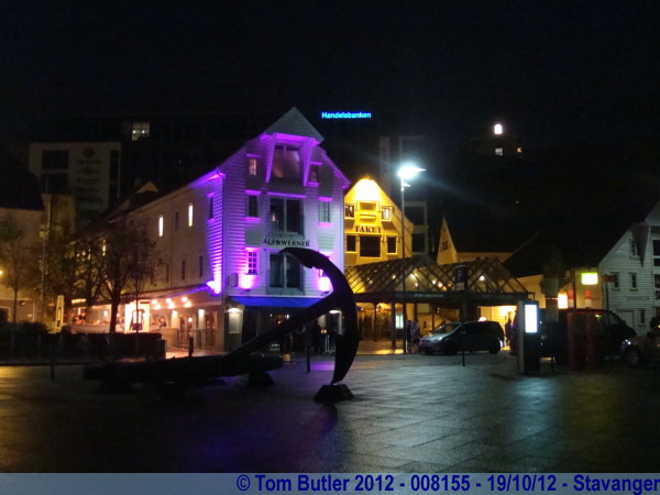 Photo ID: 008155, Strandkaien at night, Stavanger, Norway
