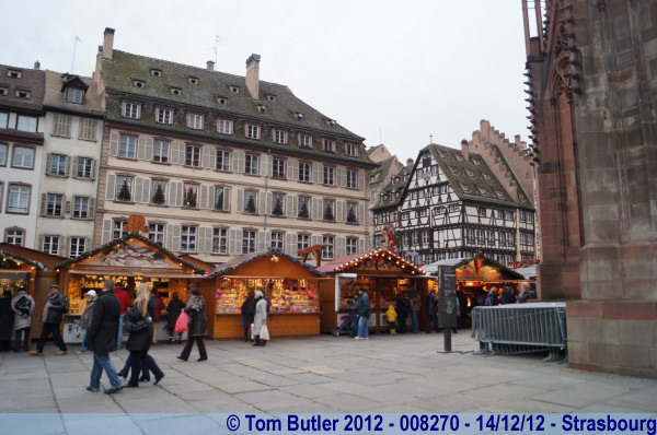 Photo ID: 008270, The Christmas market outside the Cathedral, Strasbourg, France