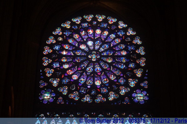Photo ID: 008375, One of Notre-Dame's rose windows, Paris, France