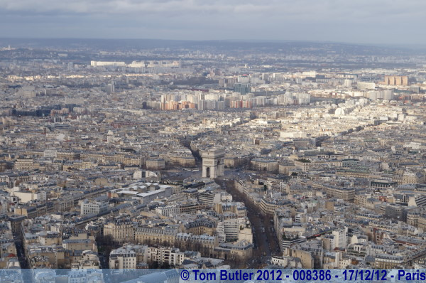 Photo ID: 008386, The Arc de Triomph from the Eiffel Tower, Paris, France