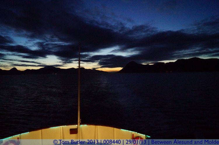 Photo ID: 008440, Sunset, On the Hurtigruten between lesund and Molde, Norway