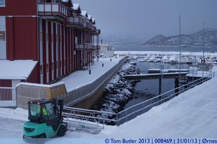 Photo ID: 008469, Putting the Lofoten's boarding ramp away again, rnes, Norway