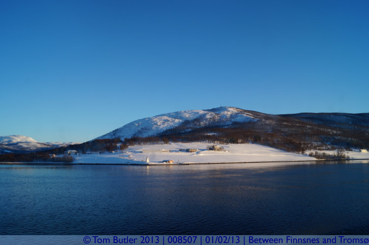Photo ID: 008507, Snow covered hamlet, On the Hurtigruten between Finnsnes and Troms, Norway