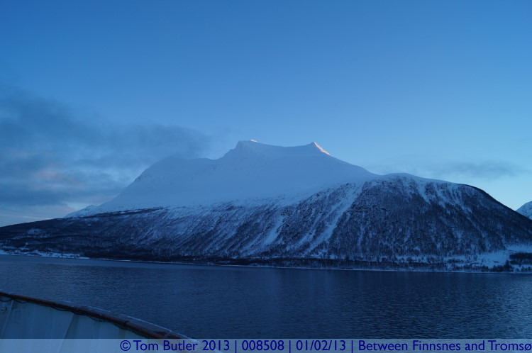 Photo ID: 008508, Icy peak, On the Hurtigruten between Finnsnes and Troms, Norway