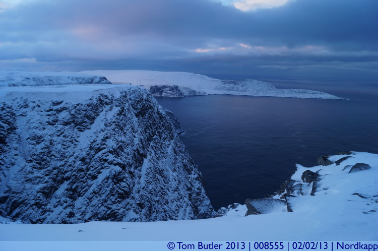 Photo ID: 008555, On the North Cape, looking towards Knivskjellodden, the actual most northerly point, Nordkapp, Norway