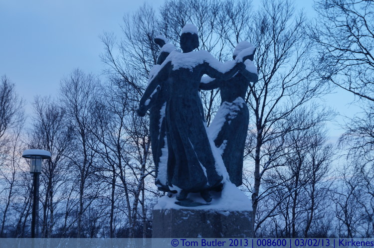 Photo ID: 008600, Snow covered dancers, Kirkenes, Norway