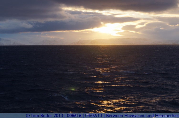 Photo ID: 008616, Early morning in the Norwegian Sea, On the Hurtigruten between Havysund and Hammerfest, Norway