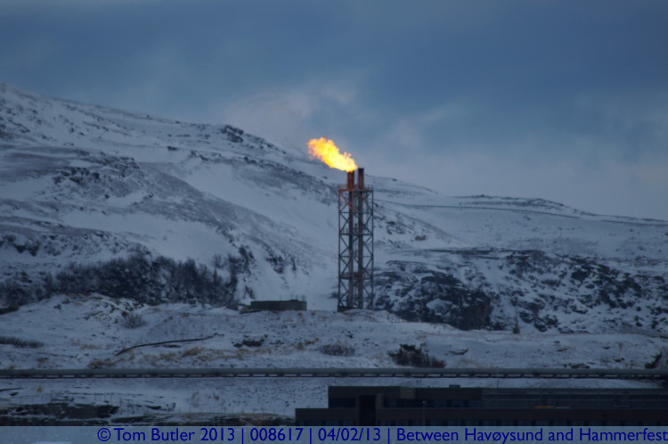 Photo ID: 008617, The liquid natural gas plant at Hammerfest, On the Hurtigruten between Havysund and Hammerfest, Norway