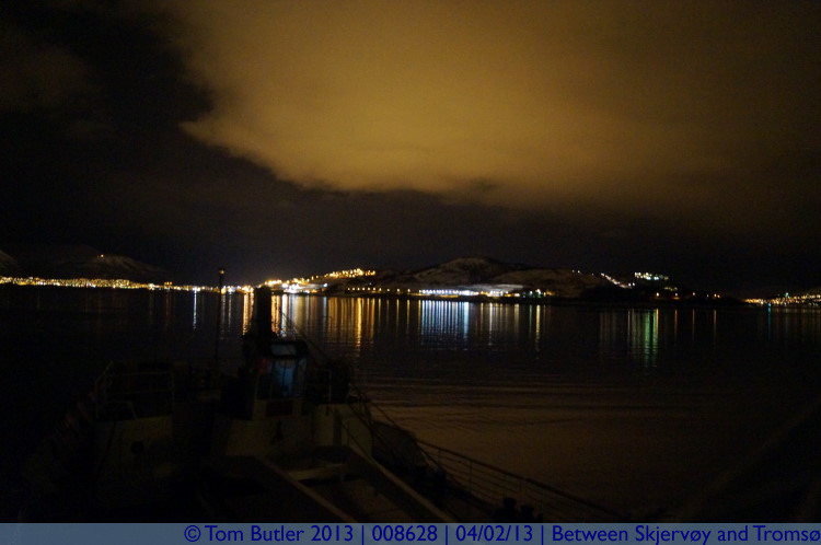Photo ID: 008628, The lights of Troms, On the Hurtigruten between Skjervy and Troms, Norway