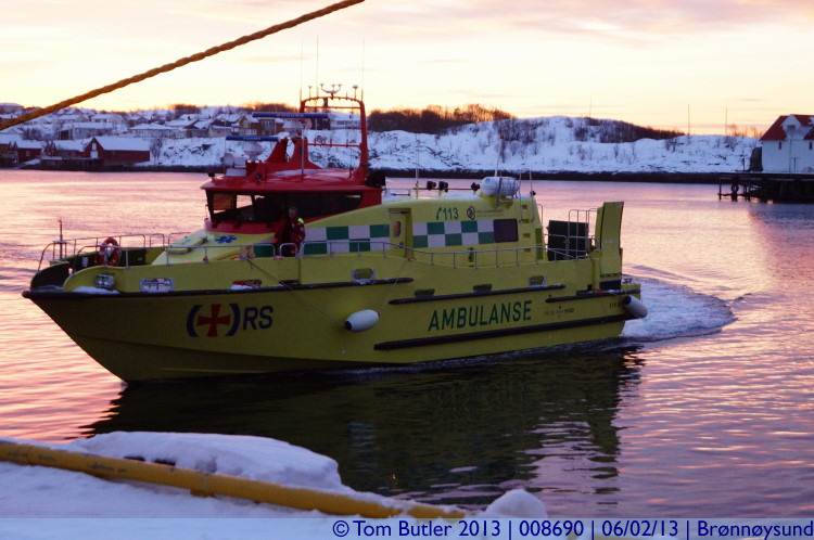 Photo ID: 008690, A water ambulance in the harbour, Brnnysund, Norway