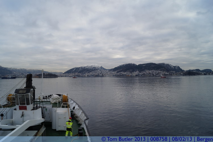 Photo ID: 008758, Making preparations for docking, Bergen, Norway