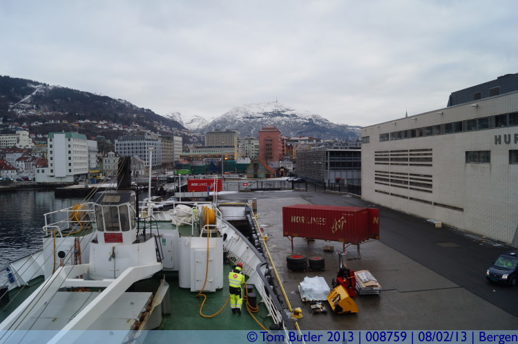 Photo ID: 008759, Tying up at Bergen, Bergen, Norway
