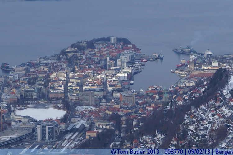 Photo ID: 008770, Looking down on the City centre, Bergen, Norway