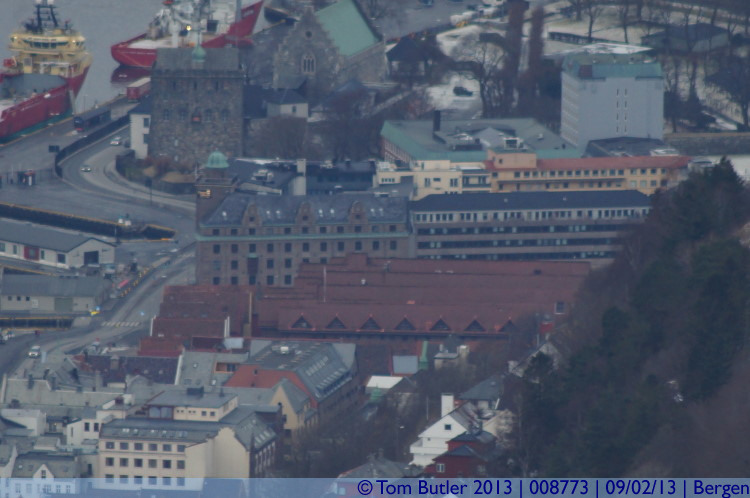 Photo ID: 008773, Looking down on the Bryggen, Bergen, Norway