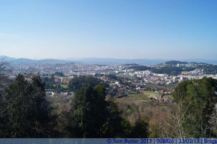 Photo ID: 008826, The view from the Miradouro do Santurio do Bom Jesus, Braga, Portugal