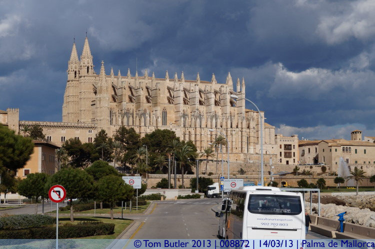 Photo ID: 008872, The side of the Cathedral, Palma de Mallorca, Spain
