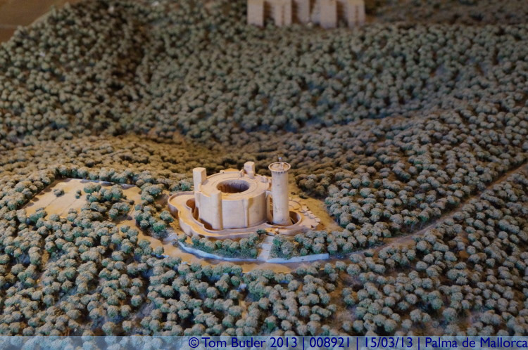 Photo ID: 008921, Model of the castle and surrounding countryside, Palma de Mallorca, Spain