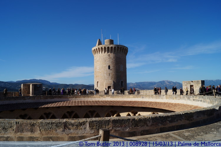 Photo ID: 008928, On the roof of the Castell de Bellver, Palma de Mallorca, Spain