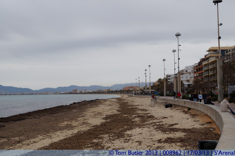Photo ID: 008962, Beach side looking along the bay, S'Arenal, Spain
