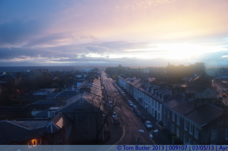 Photo ID: 009107, The view from the hotel at sunset, Ayr, Scotland