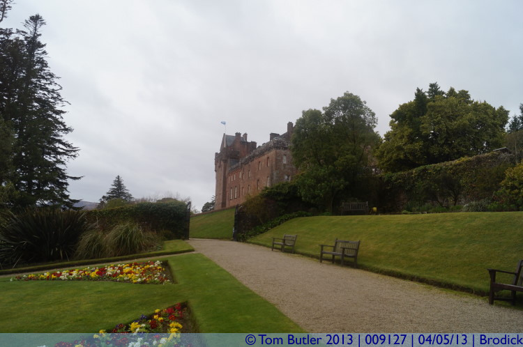 Photo ID: 009127, The castle from the walled garden, Brodick, Scotland