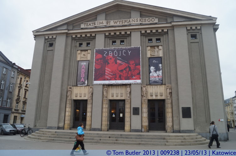 Photo ID: 009238, Front of the theatre, Katowice, Poland