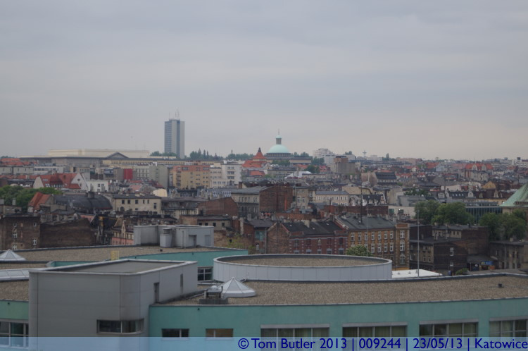 Photo ID: 009244, Looking across the rooftops to the Cathedral, Katowice, Poland