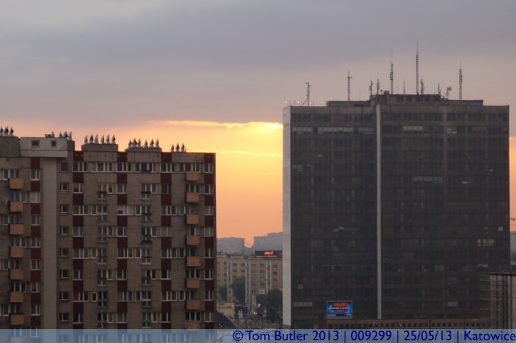 Photo ID: 009299, The sun starts to set over Katowice, Katowice, Poland